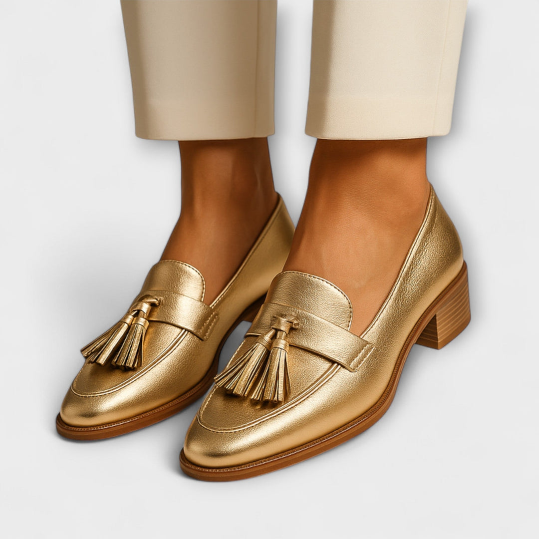 Samantha | Golden loafers