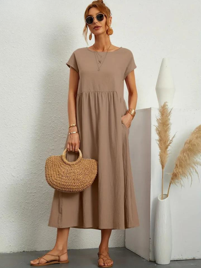 Ruby | Elegant Essential Dress Made of Cotton and Linen