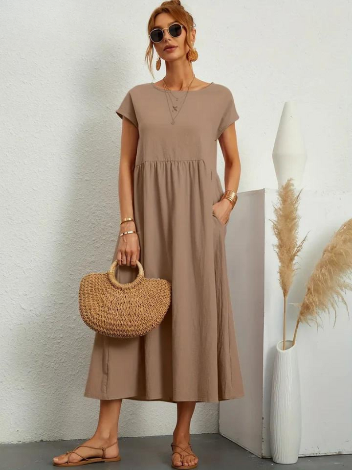 Ruby | Elegant Essential Dress Made of Cotton and Linen