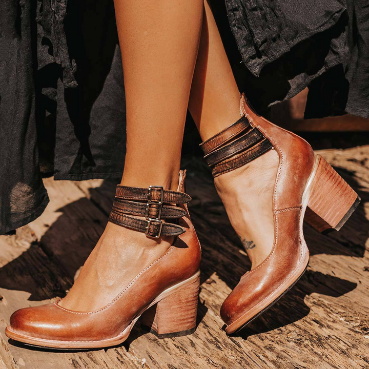 Ginevra  | Multiple-strap high heels with thick heel