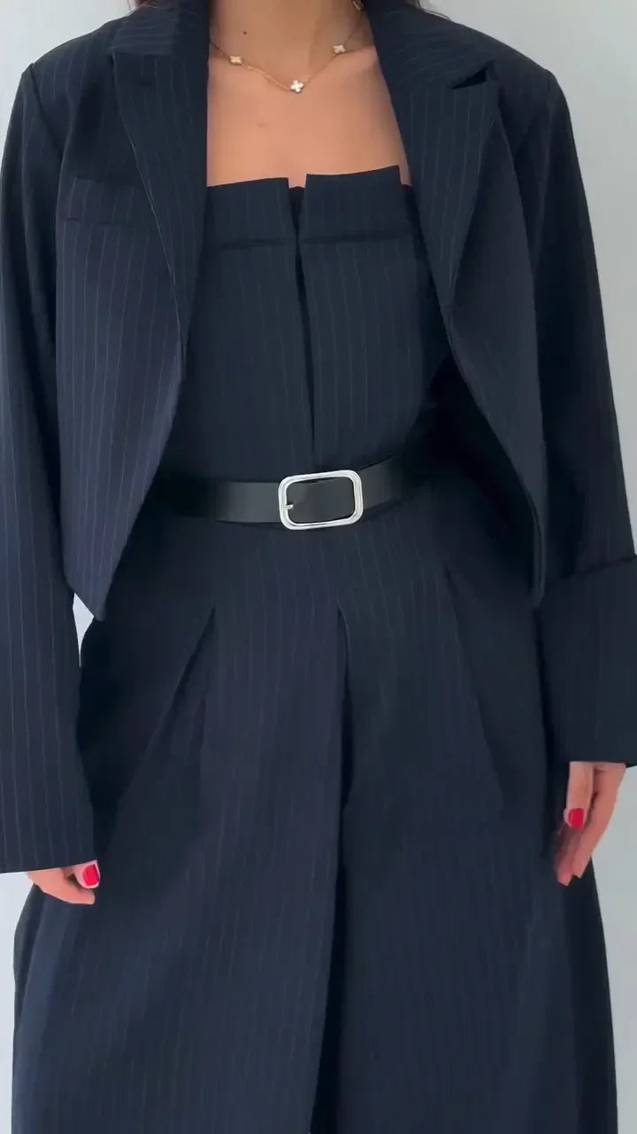 Eclat™ Women's Ensemble Bustier + Jacket – Elegant & Trendy Style