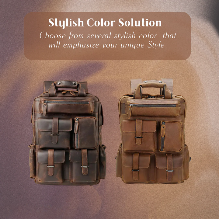 Ruben | Multi-Pocket Leather | Backpack