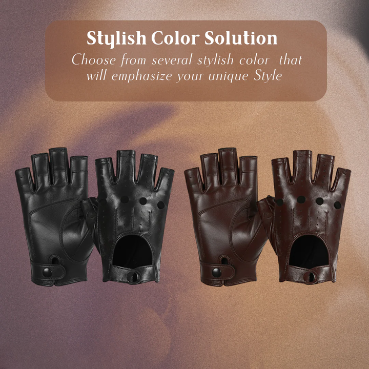 Florian | Perforated Leather Motorcycle Gloves