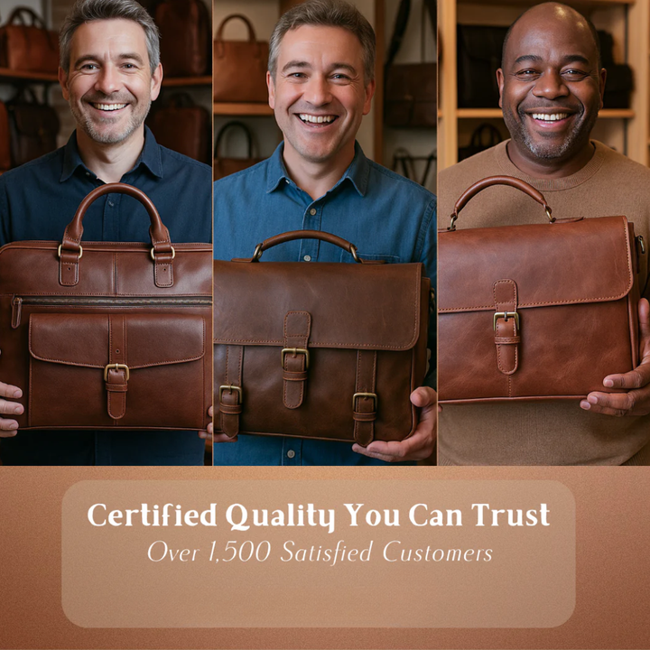 Beau | Vintage Leather Messenger with Classic Buckle Flap