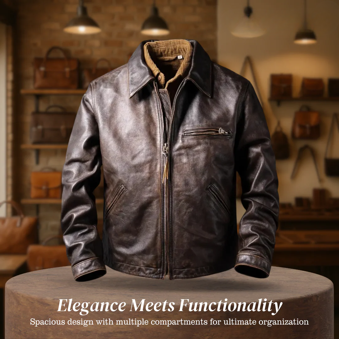 Magnus | Men’s Dark Brown Classic Style Leather Jacket