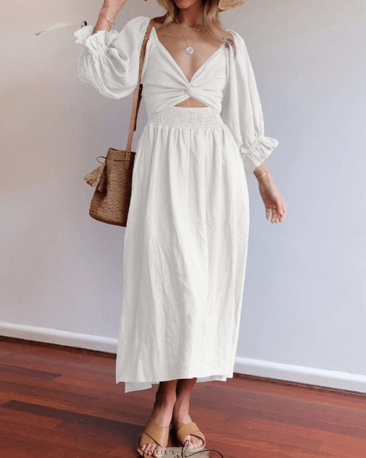 Tana | French Dress with Ruffle Sleeves