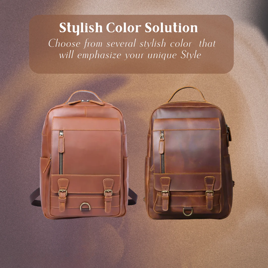 Mike | Vintage Buckle Leather | Backpack