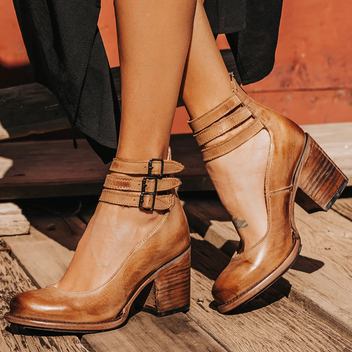 Ginevra  | Multiple-strap high heels with thick heel