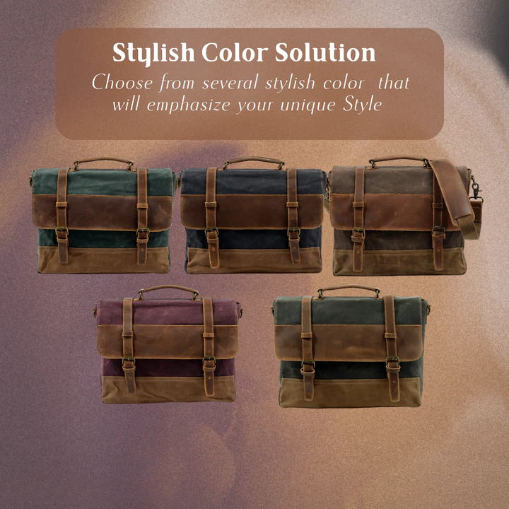 Kevin | Sturdy Canvas Leather | Messenger Bag