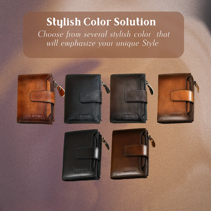 Callum | Vintage Leather RFID Duo-fold Wallet