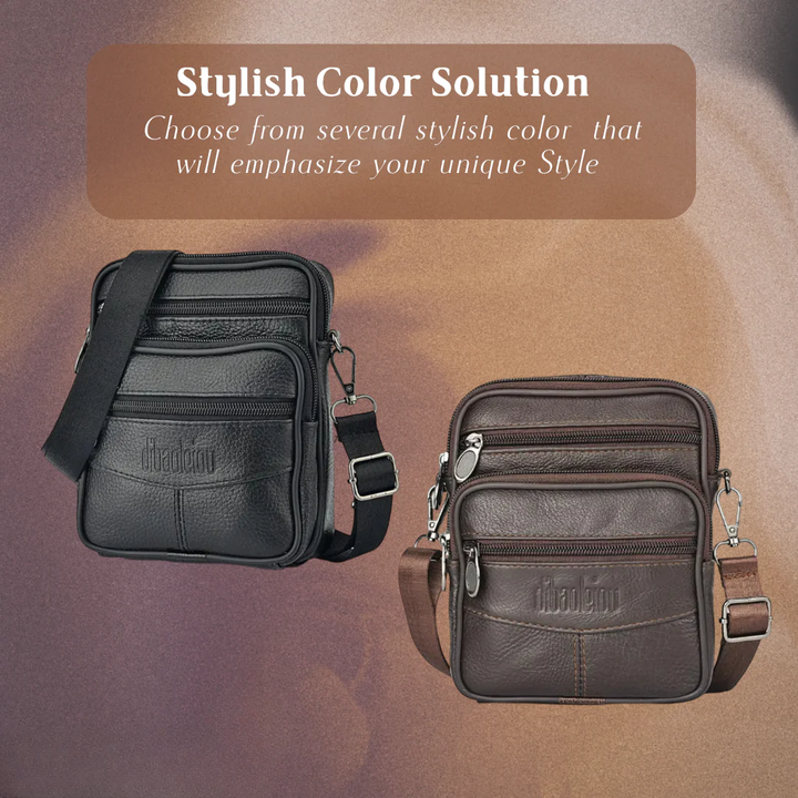 Brian | Textured Crossbody with Triple-Zip Utility