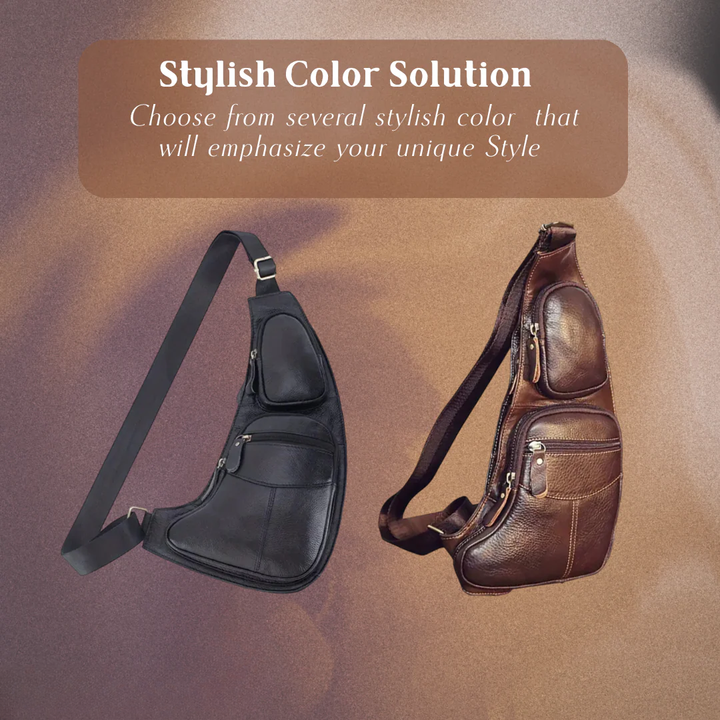 Malric | Hands-Free Lightweight Leather Sling Bag