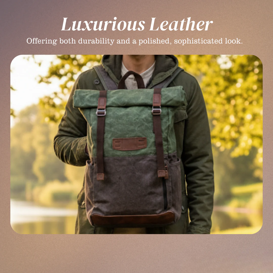 Calvin | Waterproof Canvas Roll-Top Backpack (BUY 1 GET 1 FREE)