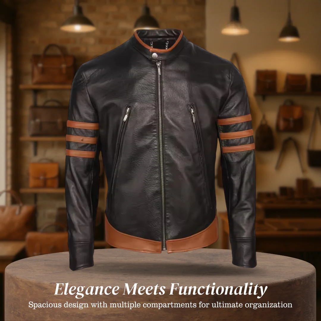 Evan | Men’s Wolverine Motorcycle Leather Jacket