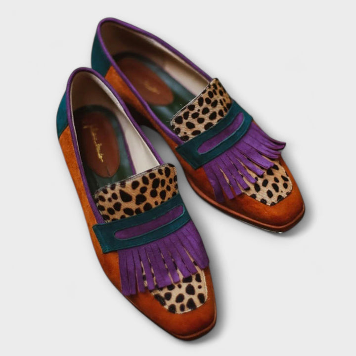 Samantha | Brown Leopard Print Moccasin