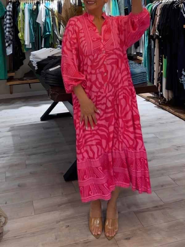 Mira | Printed Dress with V-Neck (Almost Sold Out)