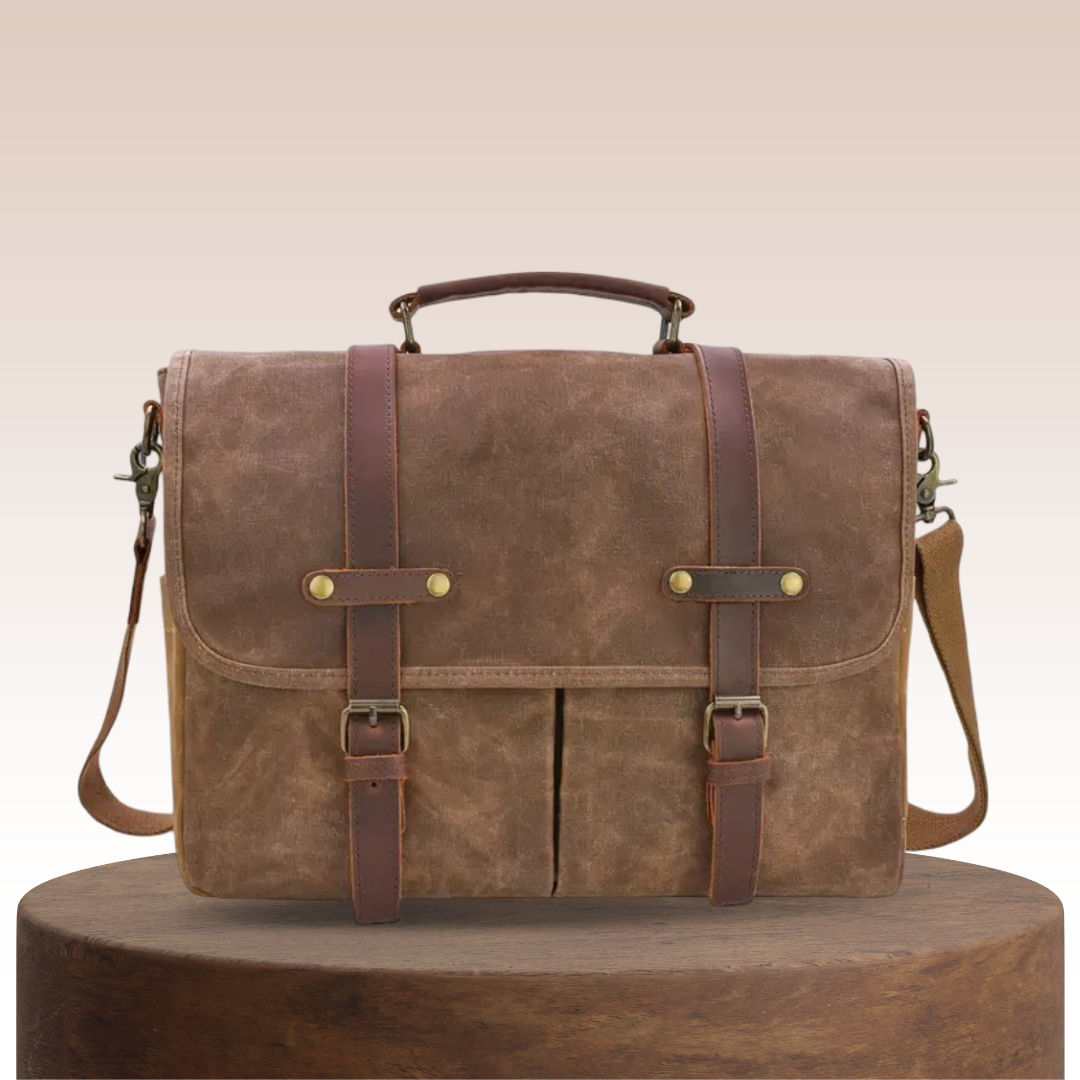 Bennett | Vintage Canvas Messenger with Leather Straps (BUY 1 GET 1 FREE)
