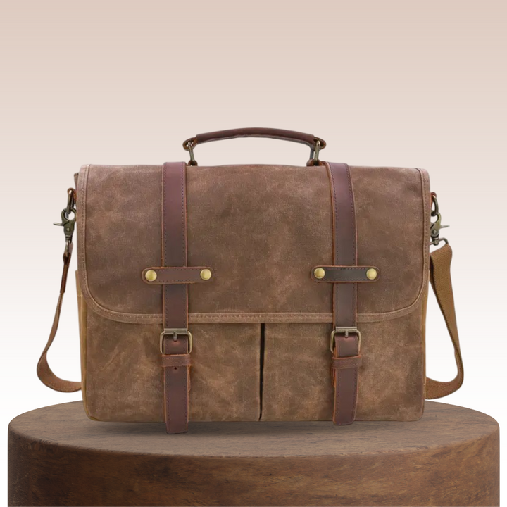 Bennett | Vintage Canvas Messenger with Leather Straps (BUY 1 GET 1 FREE)