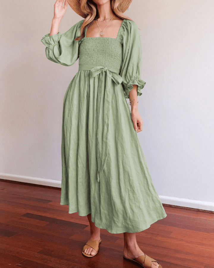 Tana | French Dress with Ruffle Sleeves