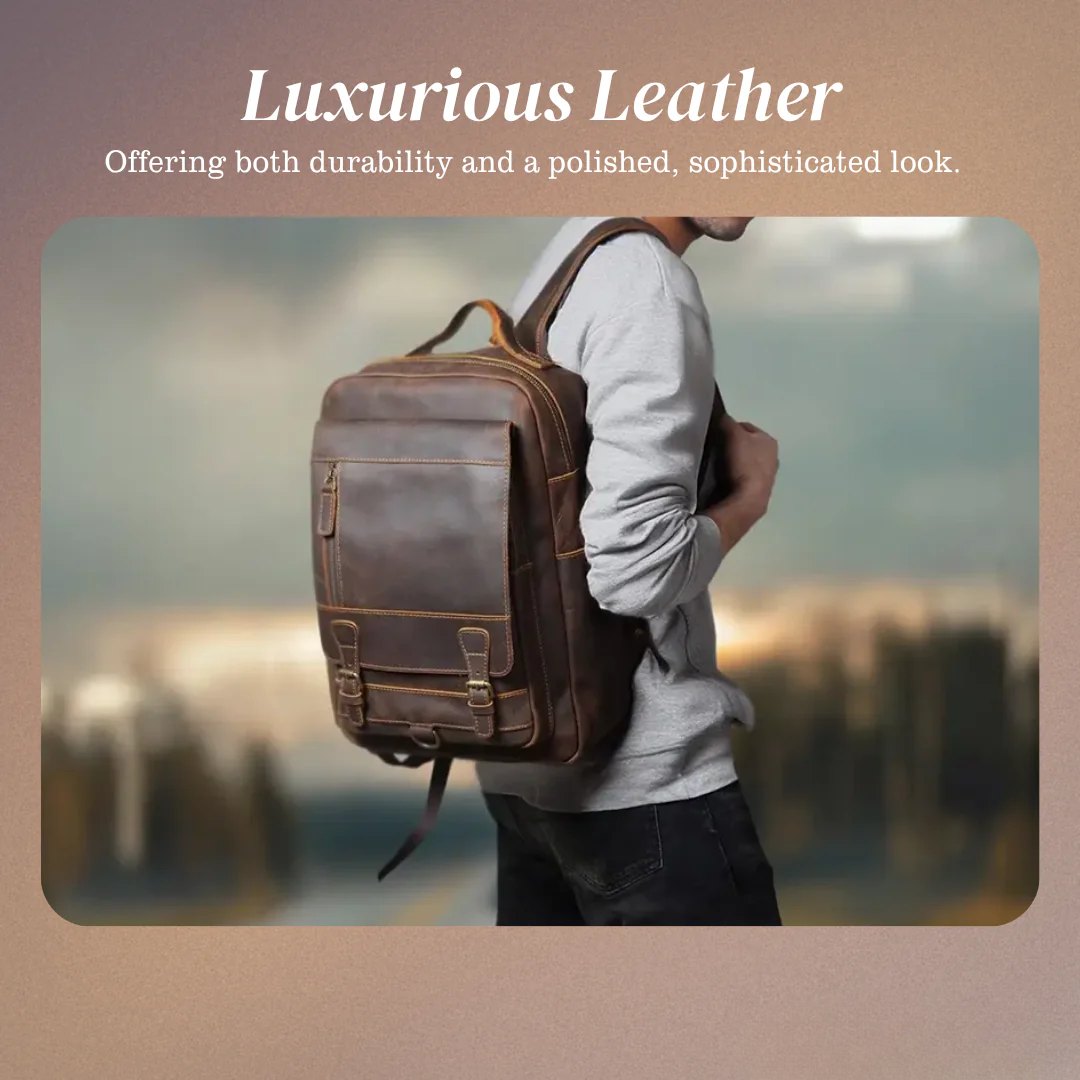 Mike | Vintage Buckle Leather | Backpack