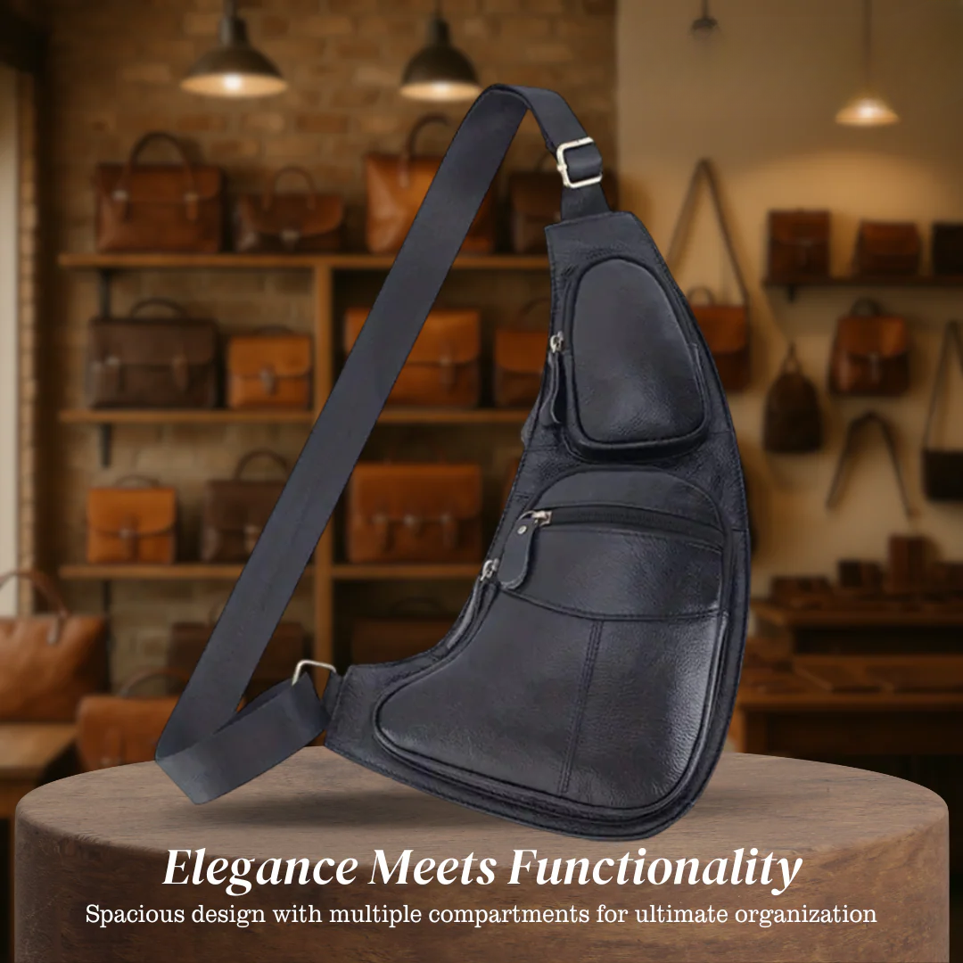 Malric | Hands-Free Lightweight Leather Sling Bag