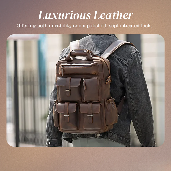 Ruben | Multi-Pocket Leather | Backpack