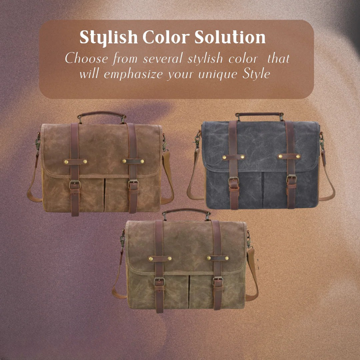 Bennett | Vintage Canvas Messenger with Leather Straps (BUY 1 GET 1 FREE)