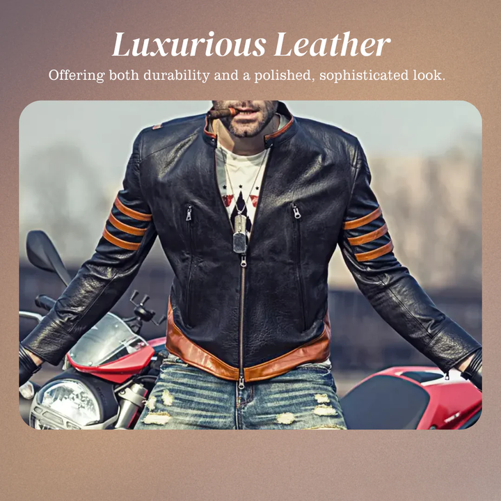 Evan | Men’s Wolverine Motorcycle Leather Jacket