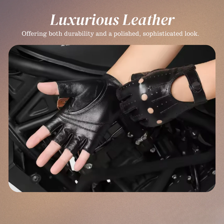 Florian | Perforated Leather Motorcycle Gloves