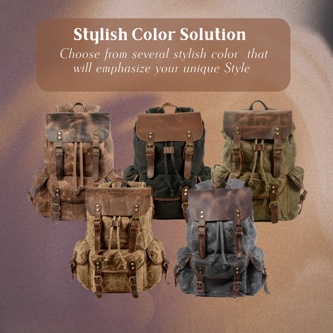 Crosby | Waterproof Retro Canvas Laptop Backpack