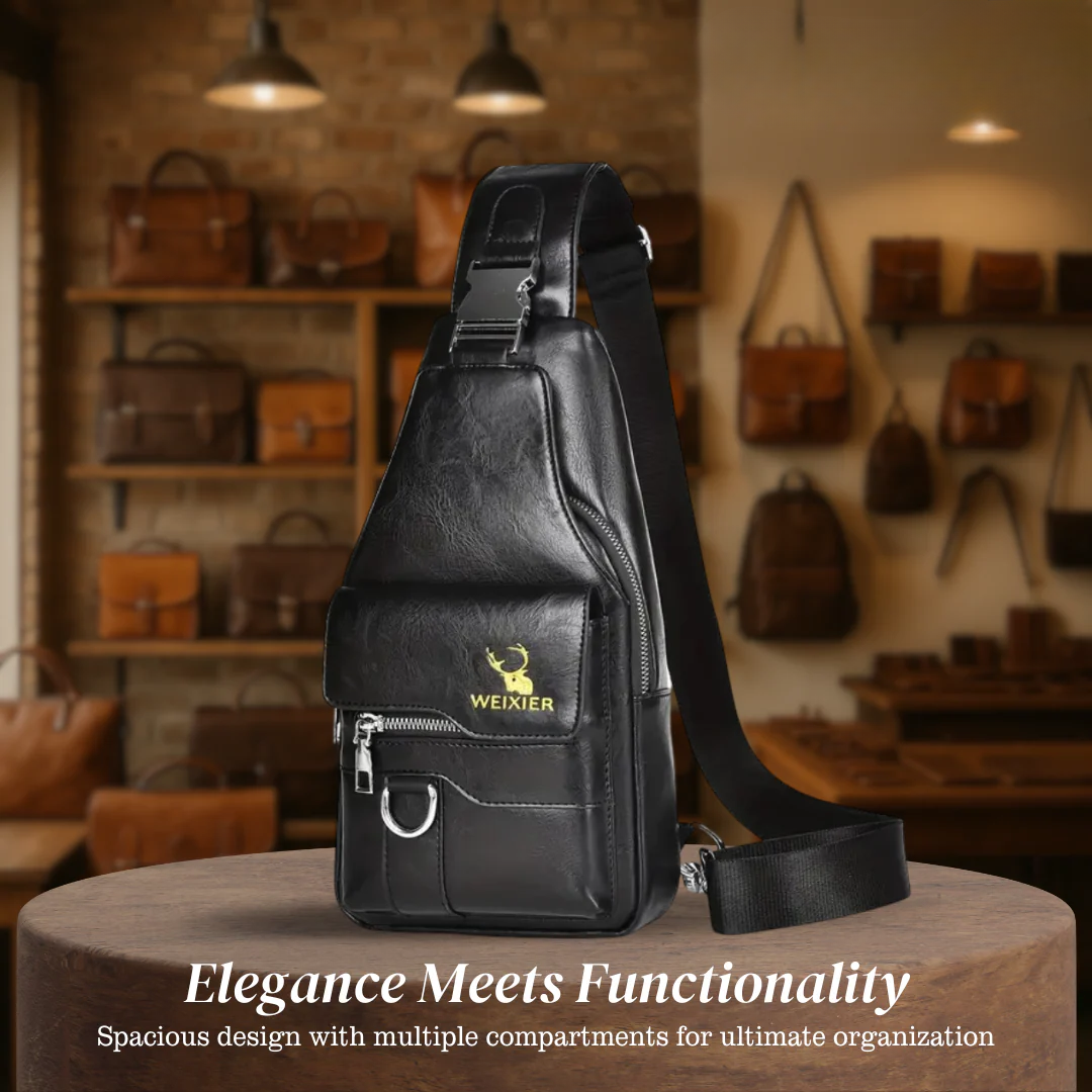 Daxton | Vertical Sling Bag with Secure Flap & Zips