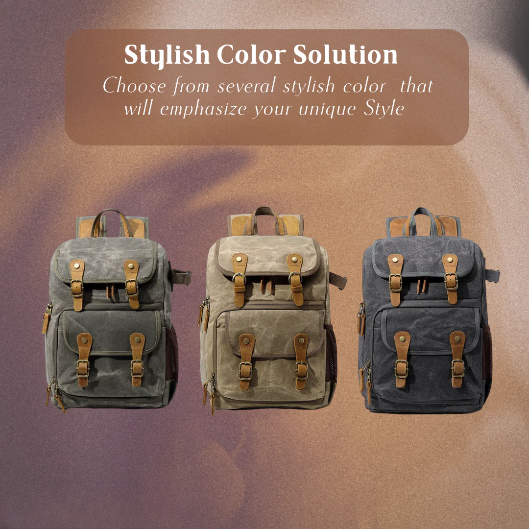 Jerick | Vintage Canvas Camera Backpack