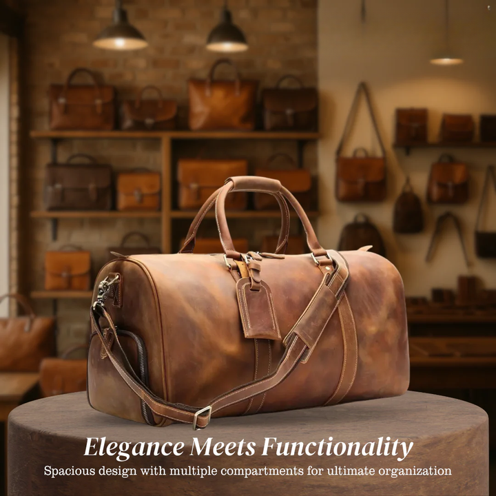 Arden | Classic Leather Duffel Tote