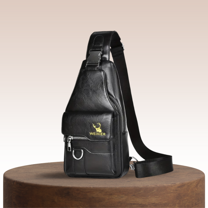 Daxton | Vertical Sling Bag with Secure Flap & Zips