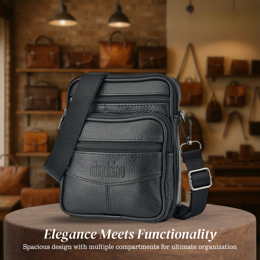 Brian | Textured Crossbody with Triple-Zip Utility