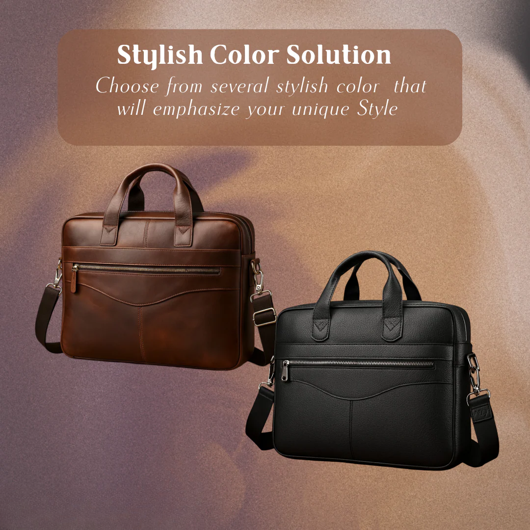 Anthony | Modern Leather Briefcase | Crossbody Bag