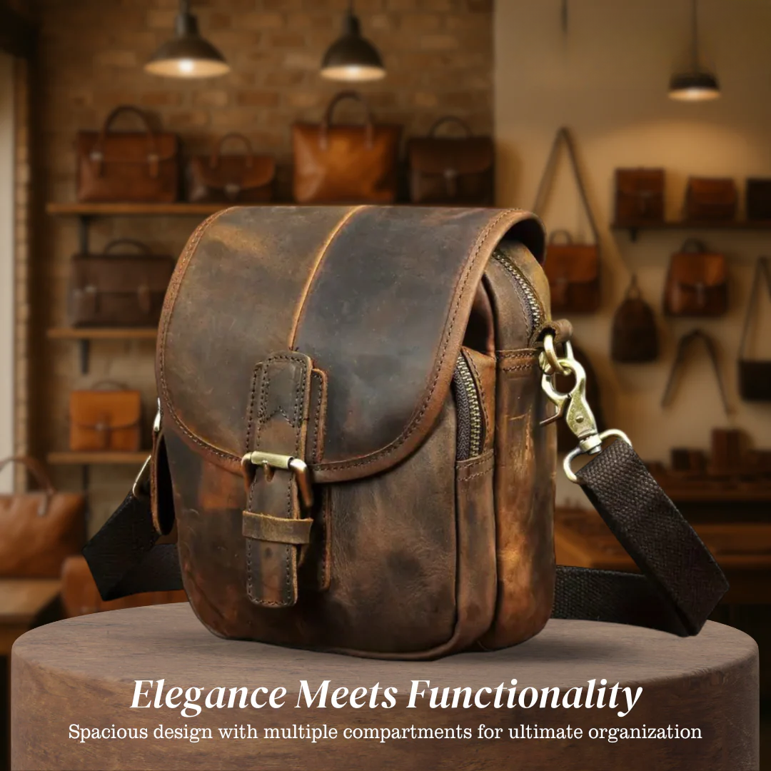 Nolan | Compact Leather Crossbody Pouch with Buckle Flap (BUY 1 GET 1 FREE)