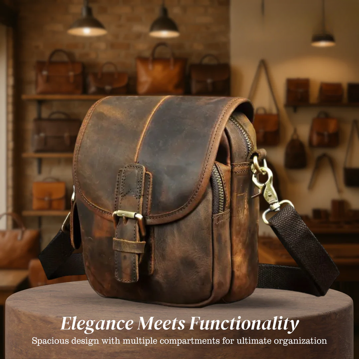 Nolan | Compact Leather Crossbody Pouch with Buckle Flap (BUY 1 GET 1 FREE)