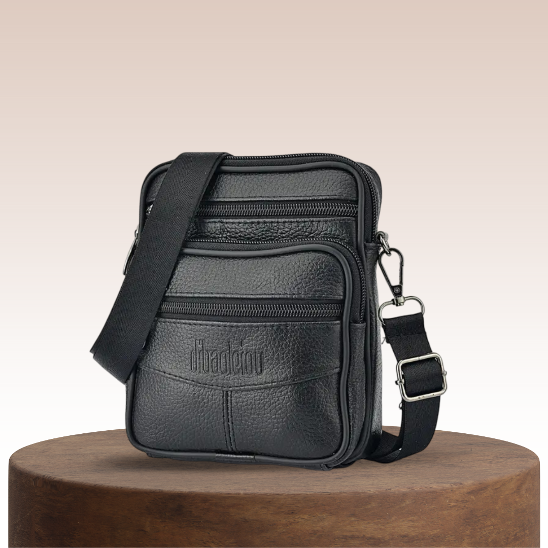 Brian | Textured Crossbody with Triple-Zip Utility