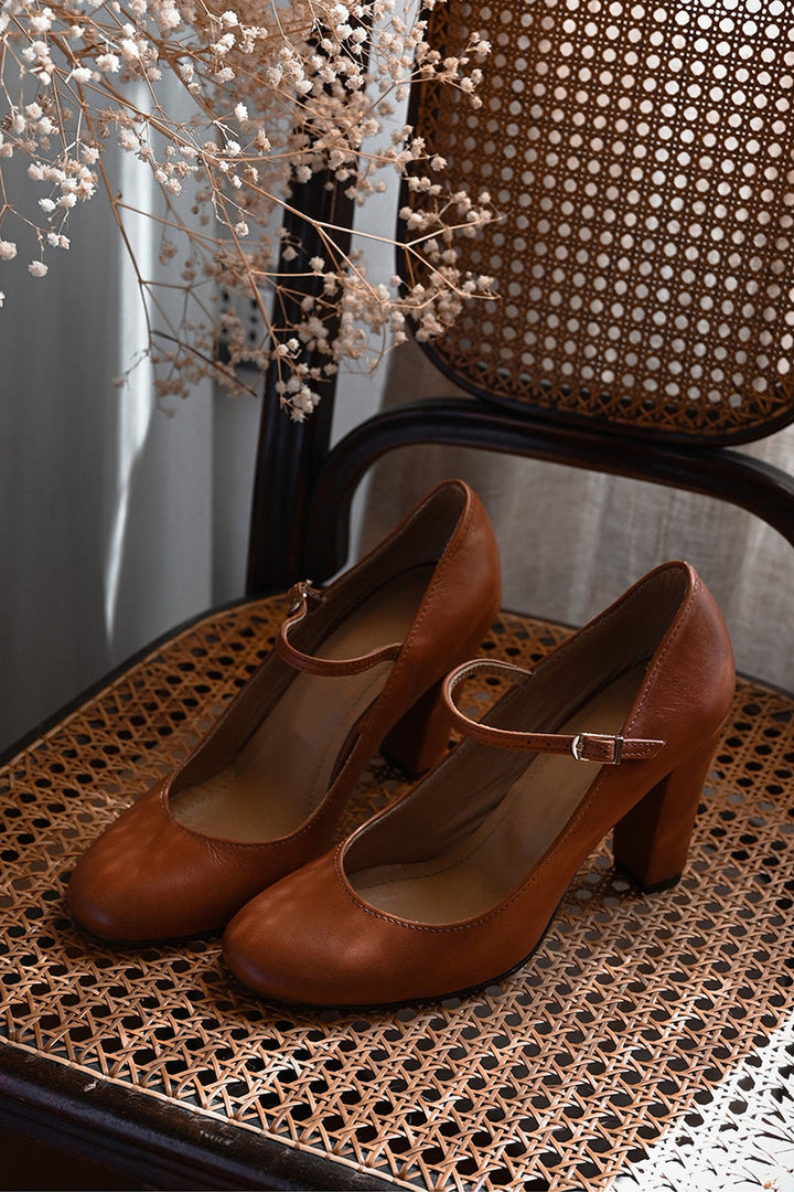 Bravina | Everyday Sandals with Strap on Small Heel