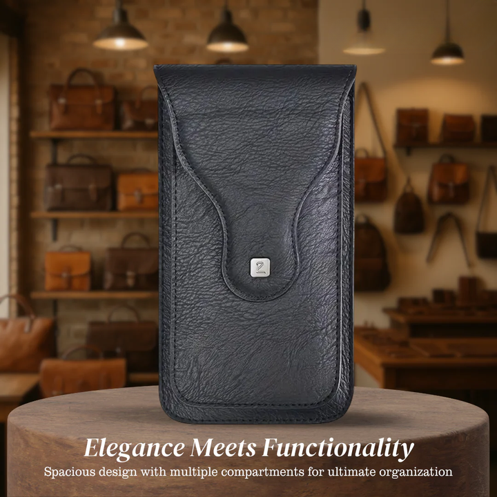 Xavier | Carabiner Clip Leather Phone Holster