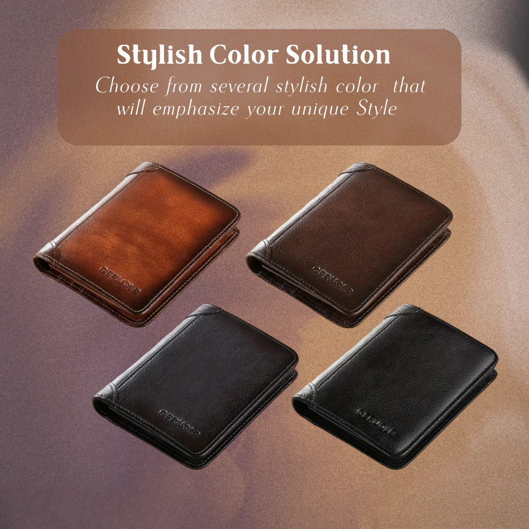 Slim RFID Leather Wallet (Checkout Offer) (BUY 1 GET 1 FREE)