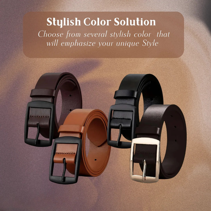 Milan | Everyday Belt with Square Alloy Buckle (BUY 1 GET 1 FREE)