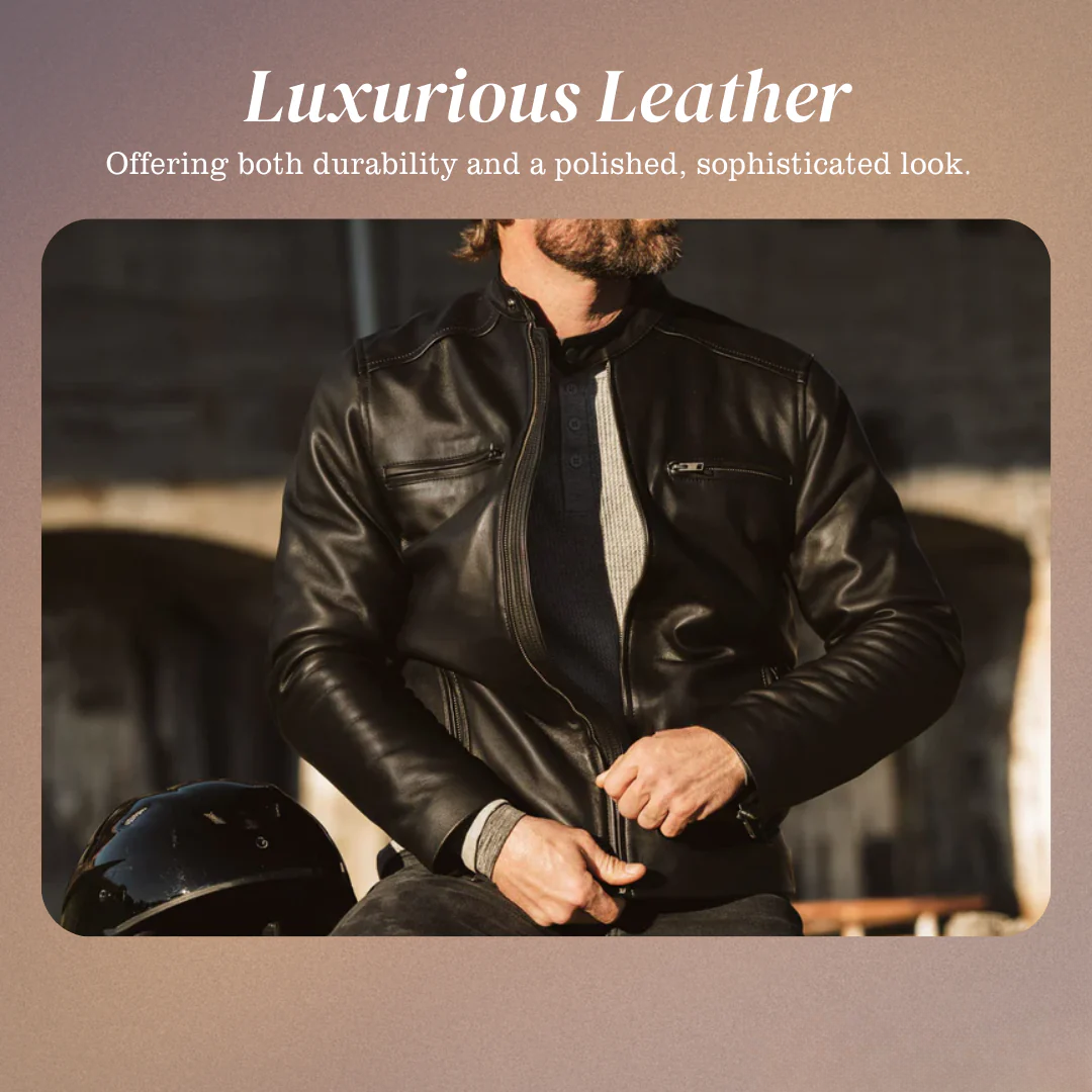 Thomas | Rugged Trucker Style Leather Jacket