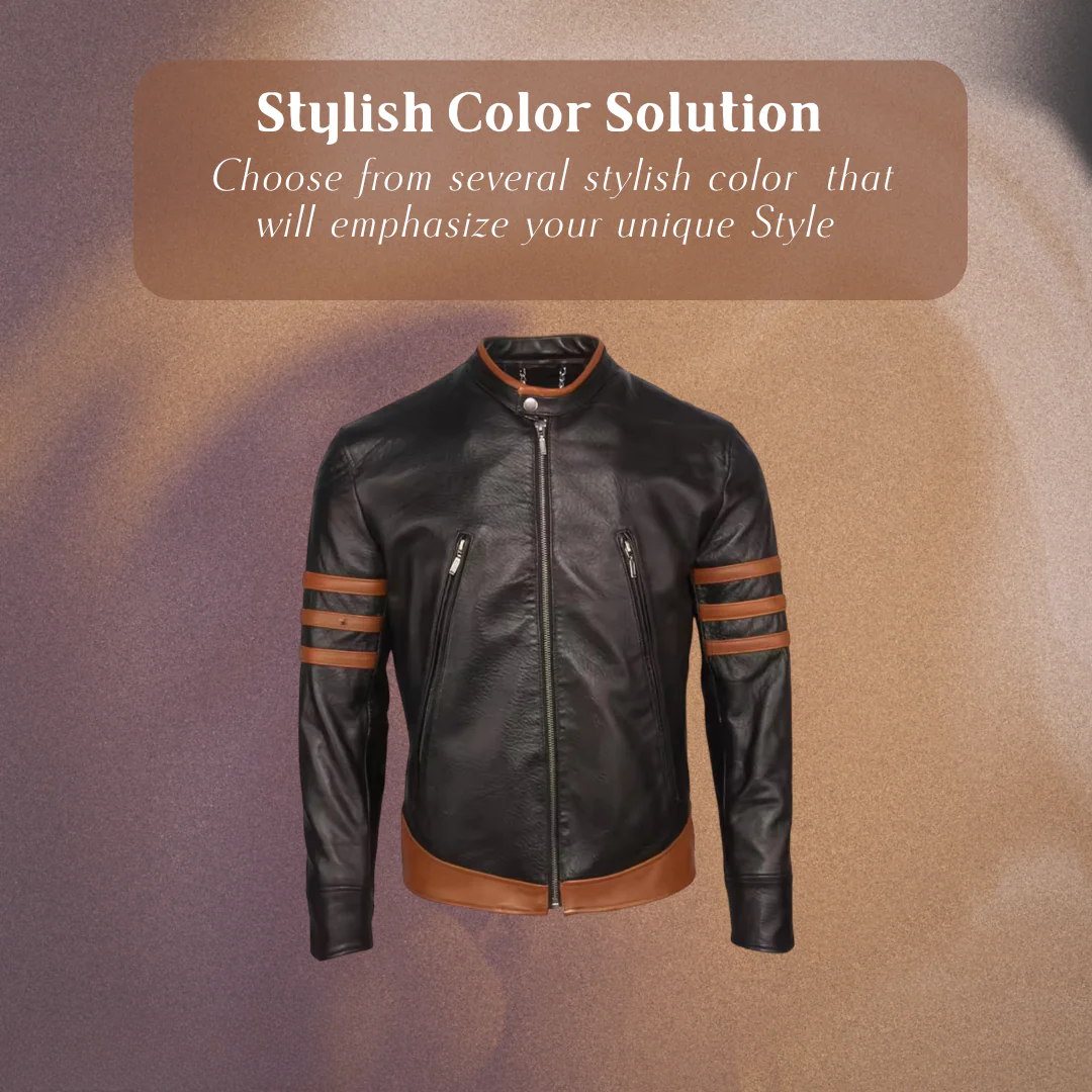 Evan | Men’s Wolverine Motorcycle Leather Jacket