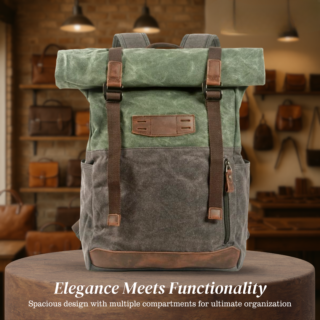 Calvin | Waterproof Canvas Roll-Top Backpack (BUY 1 GET 1 FREE)