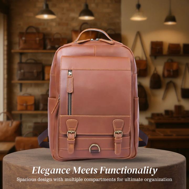 Mike | Vintage Buckle Leather | Backpack