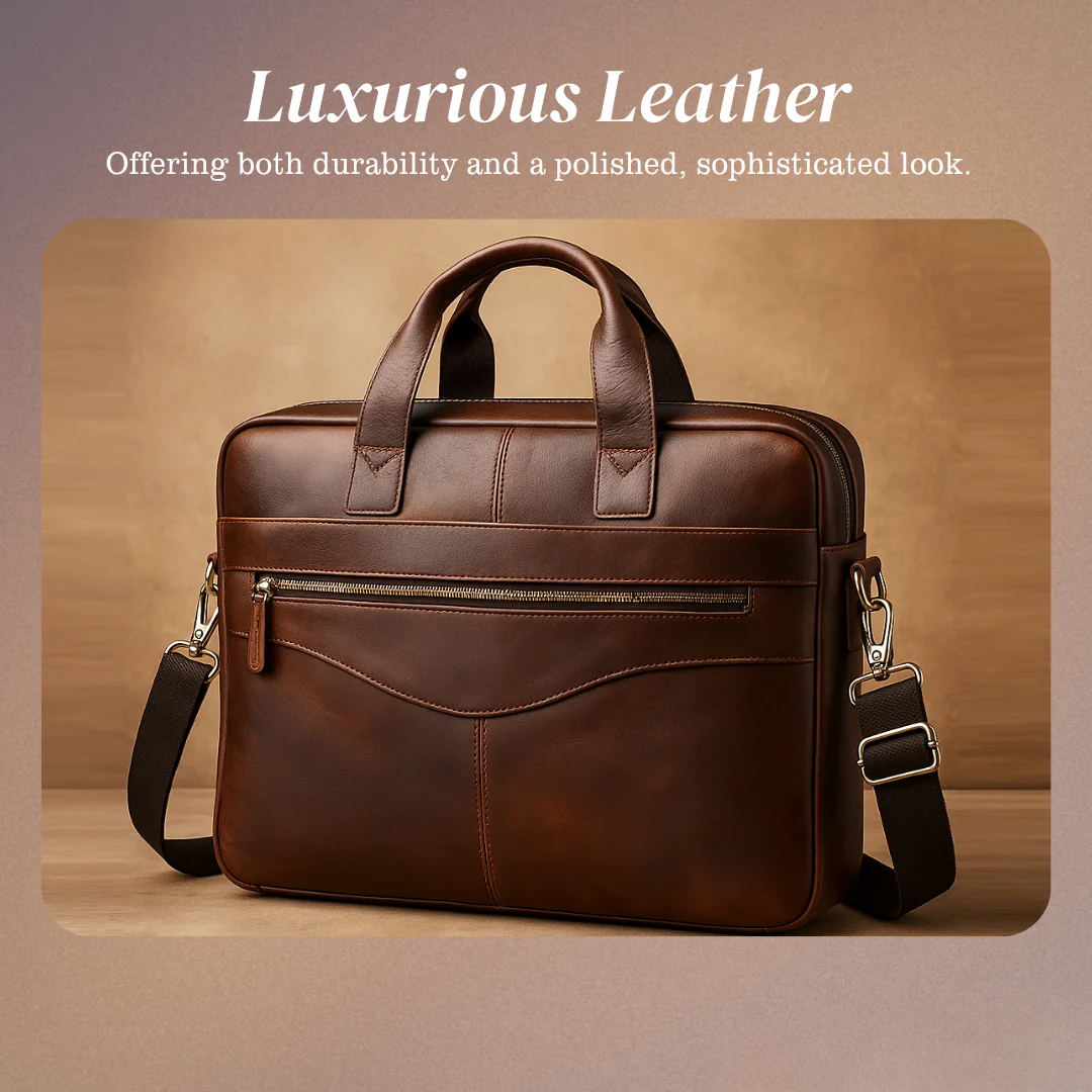 Anthony | Modern Leather Briefcase | Crossbody Bag