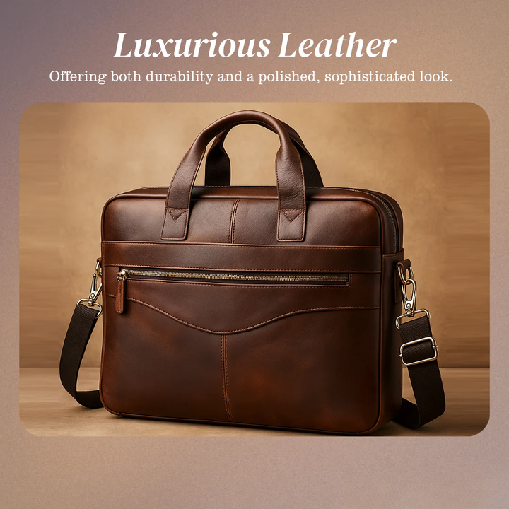 Anthony | Modern Leather Briefcase | Crossbody Bag