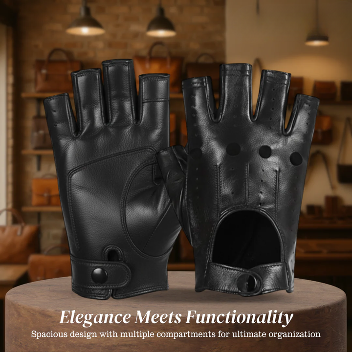 Florian | Perforated Leather Motorcycle Gloves